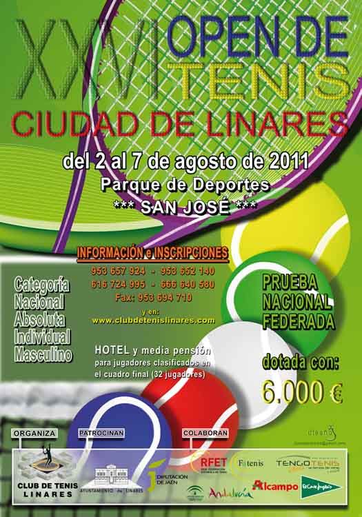 El XXVI Open de Tenis “Ciudad de Linares” calienta motores