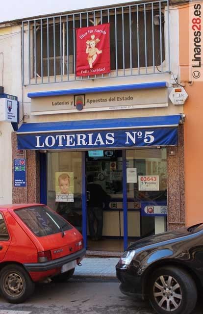 Un quinto premio de la Lotería de Navidad aterriza en Linares