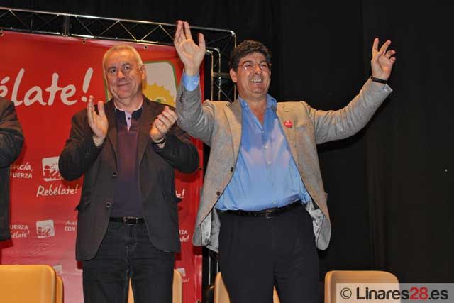 Mitin de Izquierda Unida con la presencia de Diego Valderas y Cayo Lara