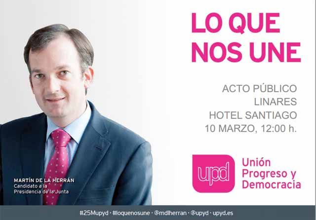 UPyD presenta mañana en Linares a su candidato a la presidencia