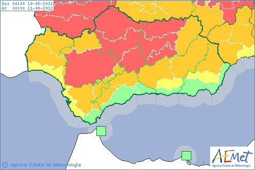 Linares y buena parte de la provincia en alerta roja por temperaturas extremas