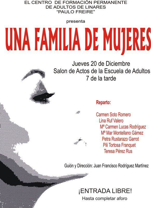 Esta tarde se representa la obra «Una familia de mujeres»