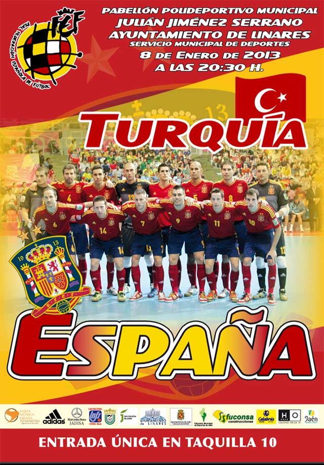 La selección española de fútbol sala jugará en Linares