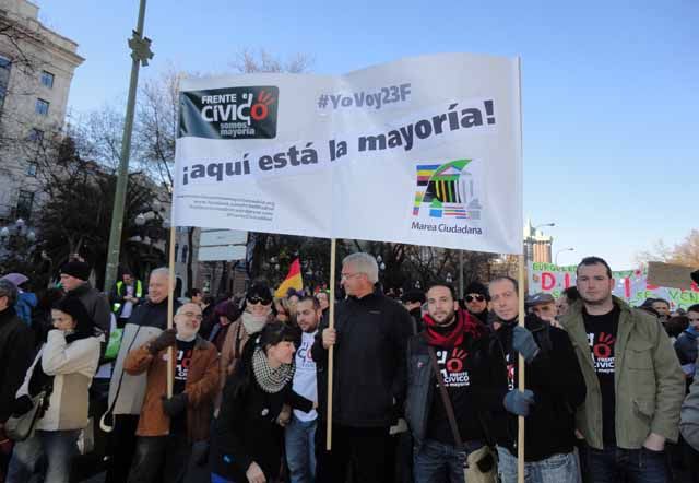 El Frente Cívico de Linares en la «marea ciudadana» de Madrid