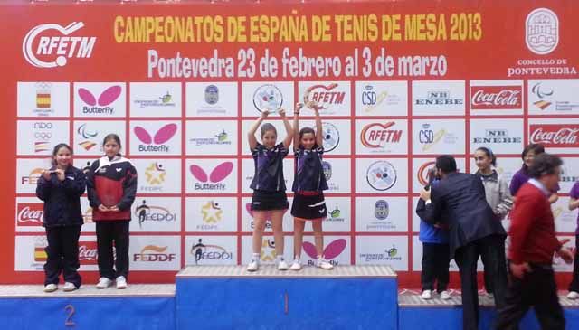 Isabel Rodríguez, Campeona de España en dobles benjamin femenino y tercera de equipos femeninos benjamines