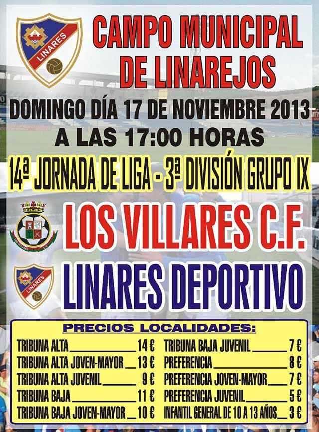 El Linares Deportivo se enfrenta mañana al Los Villares CF