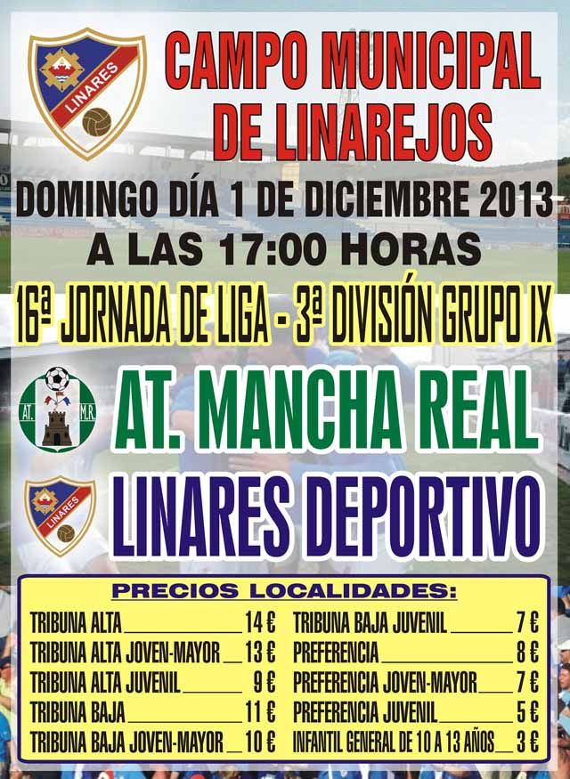 El Linares Deportivo juega contra el At. Mancha Real