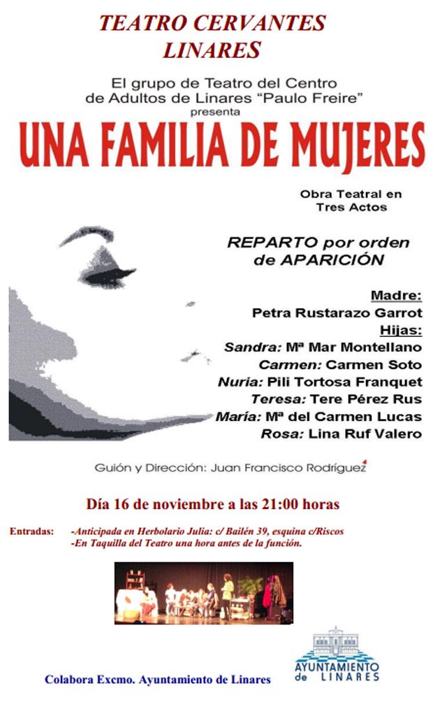 Representación de la obra «Una familia de mujeres»