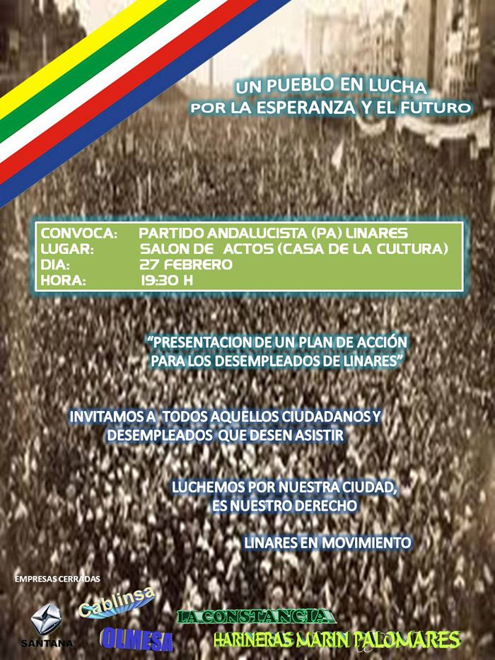 “EL PA, PRESENTARÁ UN PLAN DE ACCIÓN PARA LA CIUDADANÍA,  CONTRA EL DESEMPLEO EN LA CIUDAD DE LINARES”