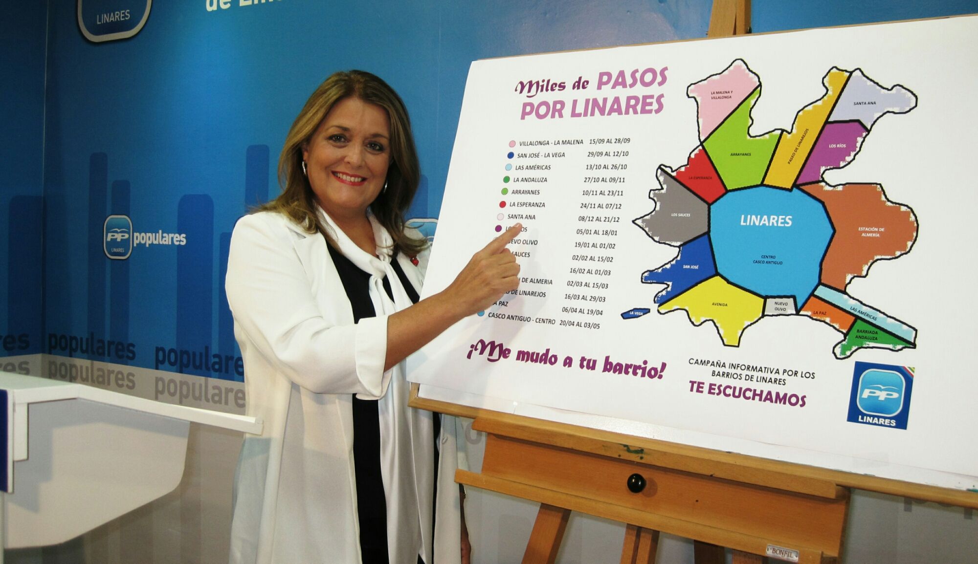 Ángeles Isac presenta la campaña ‘Miles de pasos por Linares. Me mudo a tu barrio’ que recorrerá la ciudad en los próximos meses