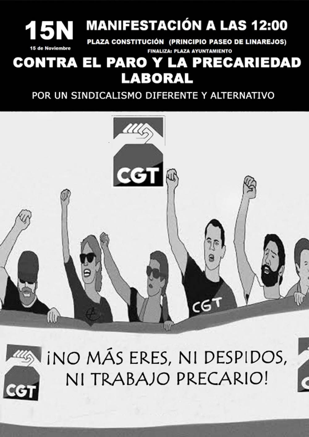 CGT convoca para mañana una manifestación en Linares