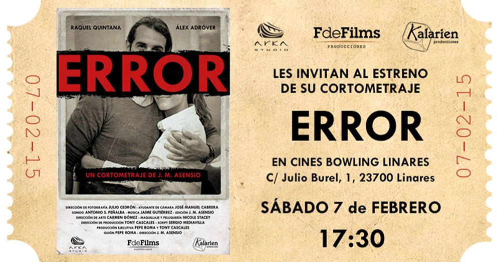 M. Asensio estrena en Linares su nuevo cortometraje “Error”