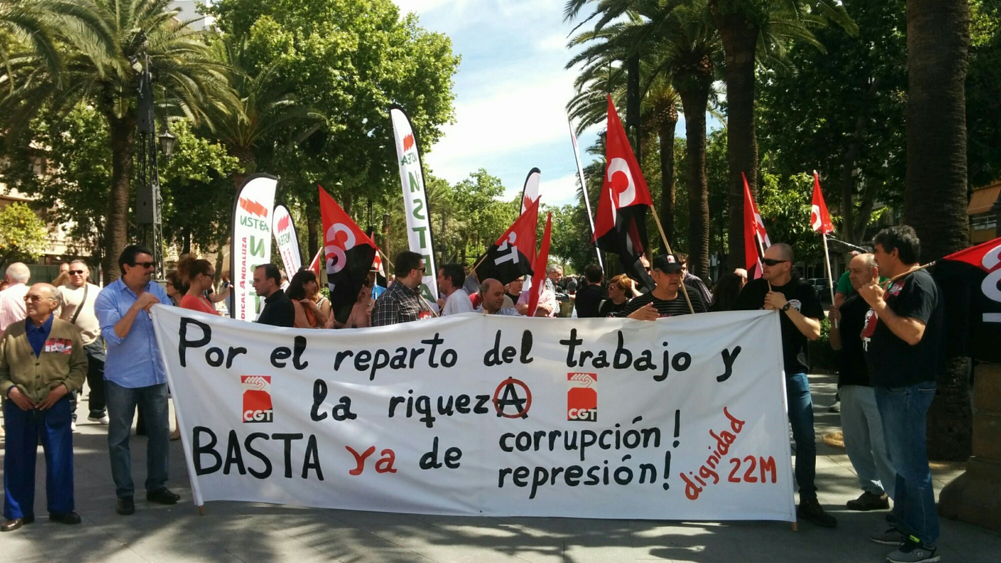 En estos momentos manifestación Marchas por la Dignidad 1 Mayo