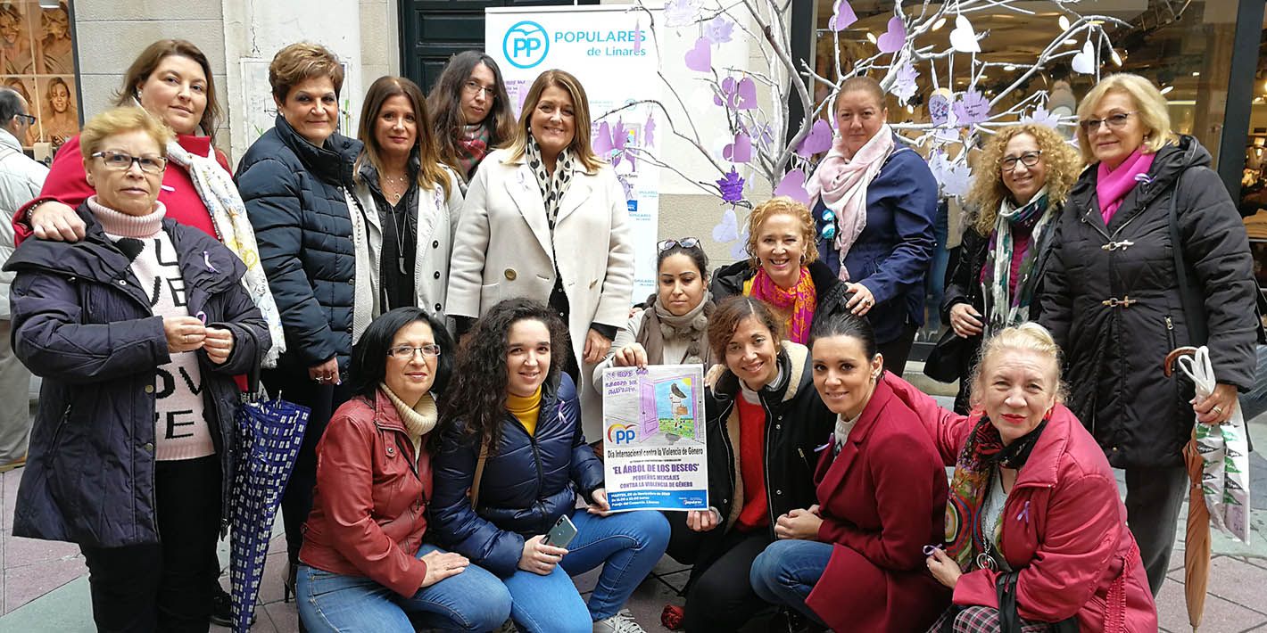 El PP de Linares conmemora el Día Internacional contra la Violencia de Género con una actividad participativa de concienciación y sensibilización
