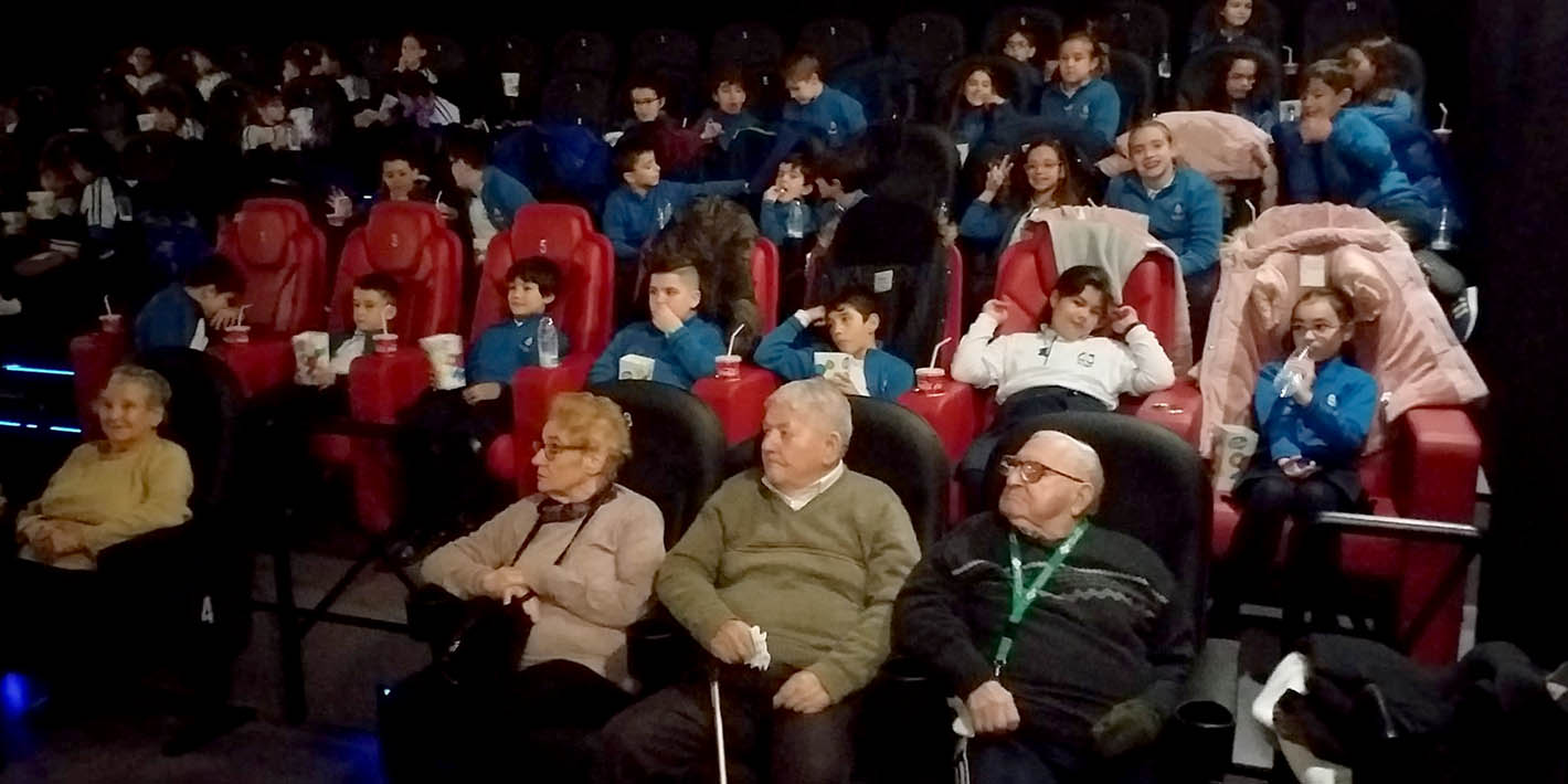 Momentos «de cine» entre pequeños y mayores