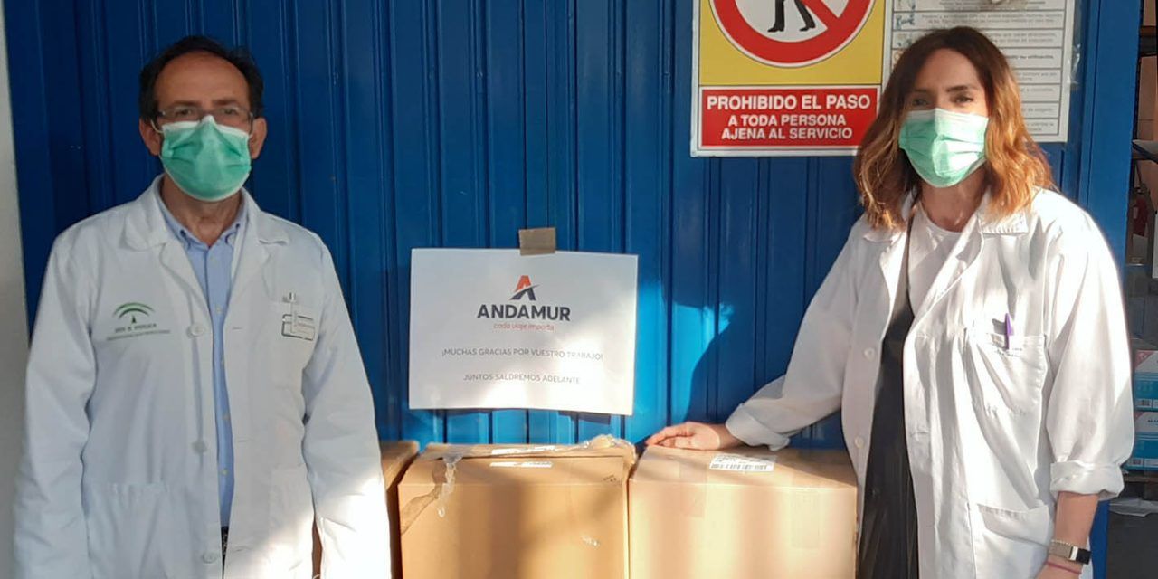 Andamur dona mascarillas al Hospital de San Agustín