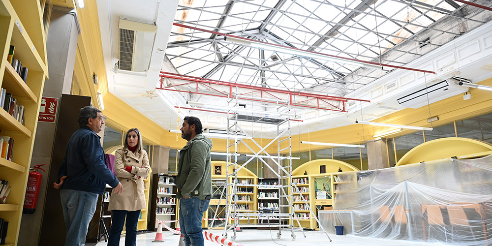 Un nuevo lucernario para la Biblioteca Pública Municipal de Linares