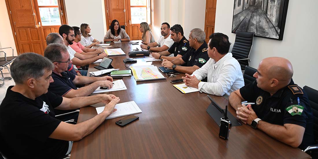 Linares coordina el dispositivo de seguridad de los fuegos artificiales de la Feria