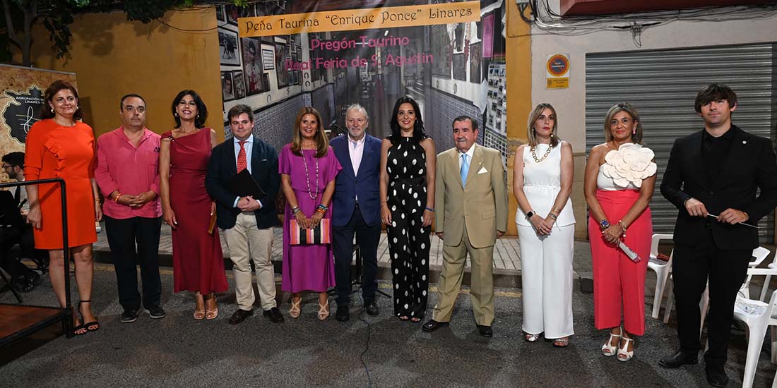 La Peña Taurina ‘Enrique Ponce’ Celebra el XXVII Pregón Taurino en el Pórtico de la Feria de Linares